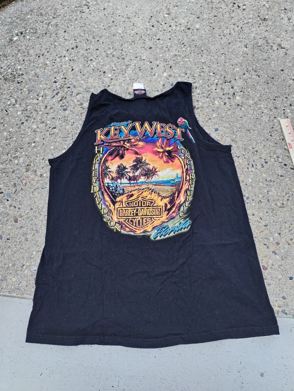 Harley Davidson Key West Black Tank Top Size L